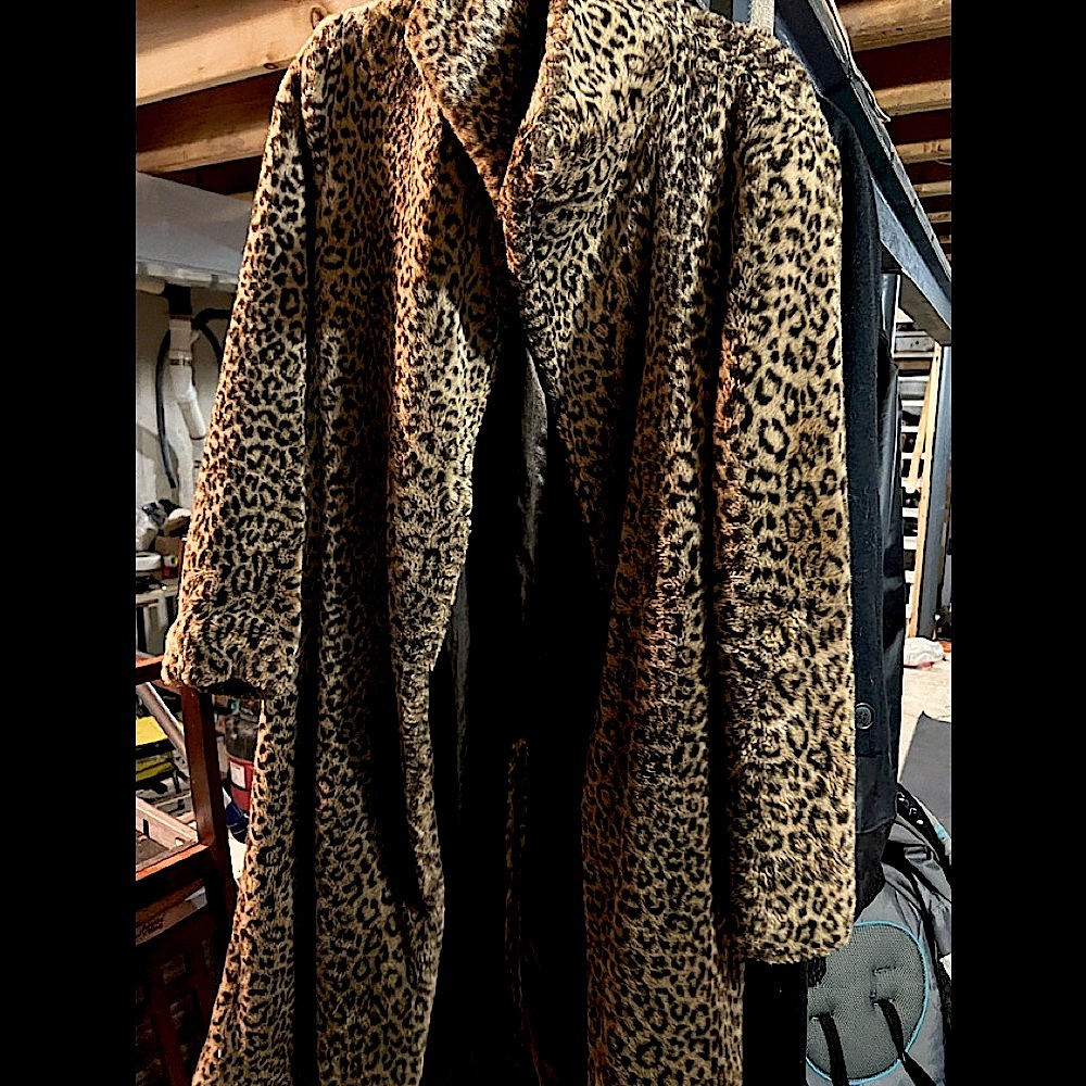 Calvin Klein long fur coat very soft great condition